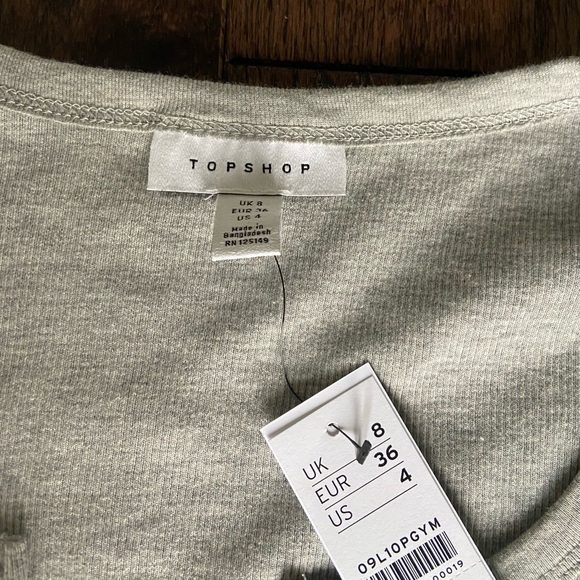 Topshop Slit Long Sleeve Shirt - Picture 2 of 2